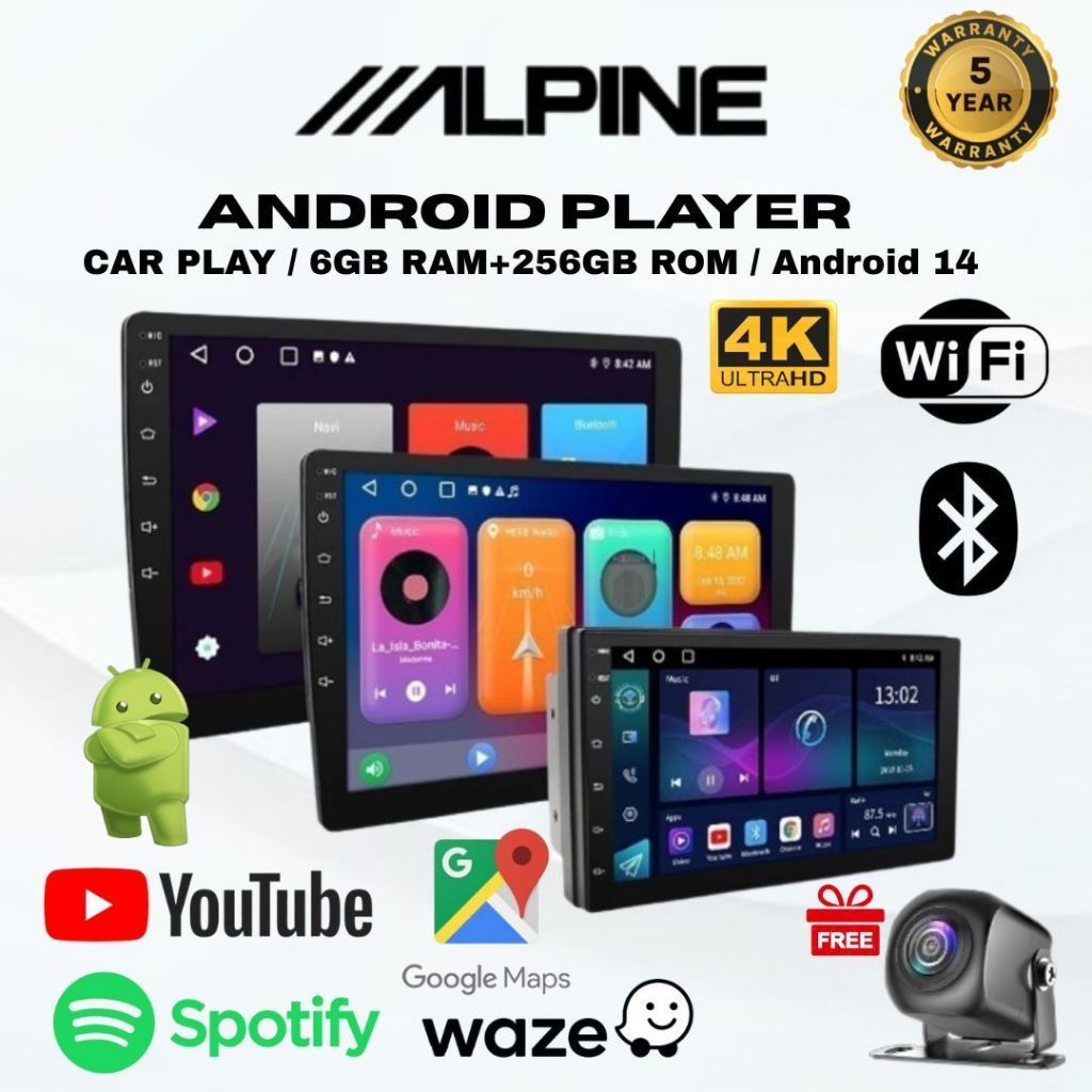 Jual Alpine Android Player 6GB RAM+64GB Android Carplay 9