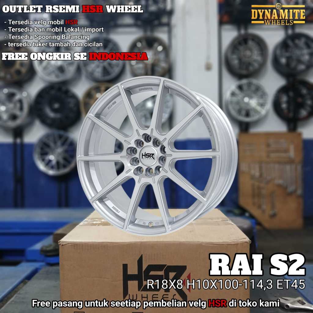 Jual pelek mobil racing untuk altis ring 18 lubang 5 velg hsr wheel r18 ...
