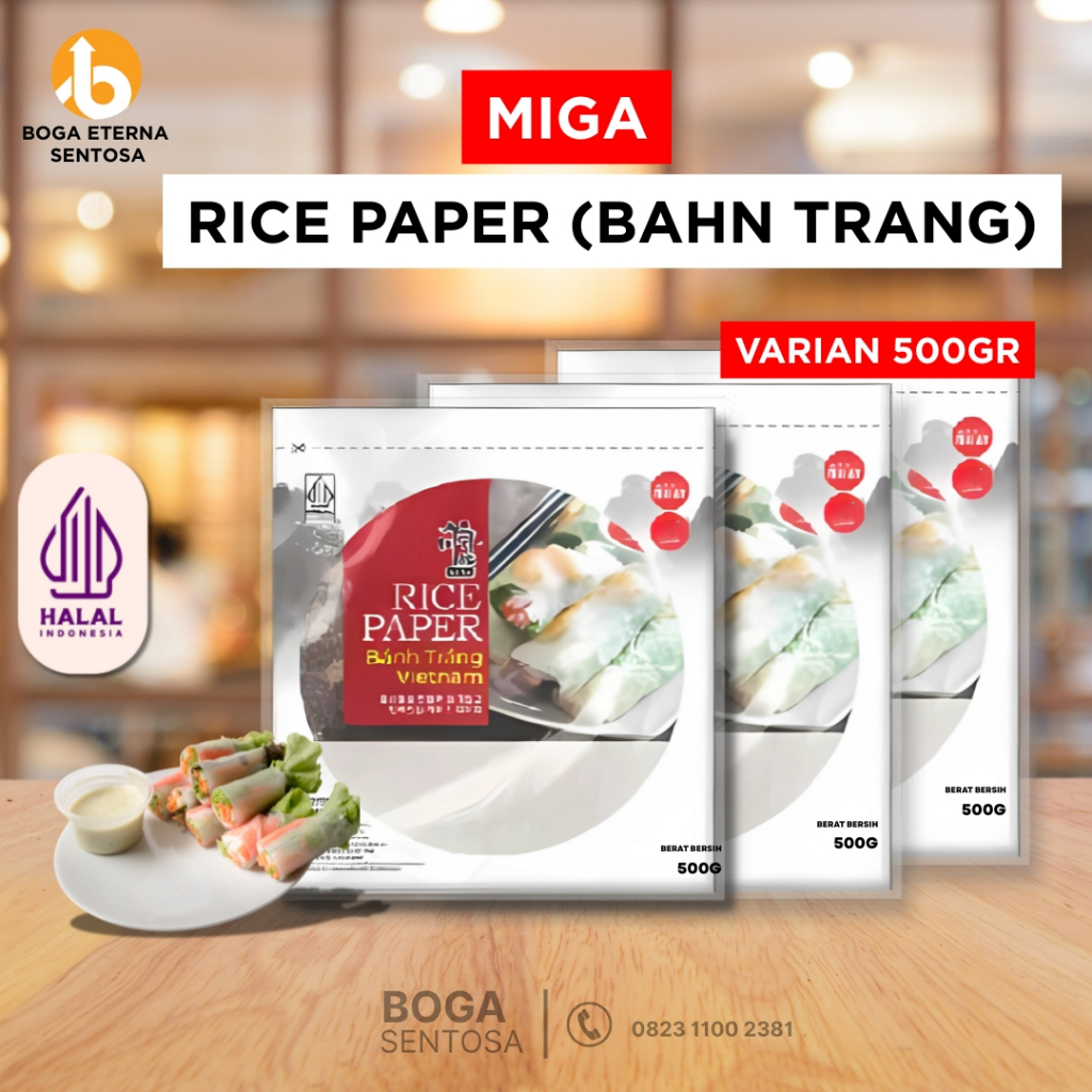 Jual MIGA RICE PAPER 500GR HALAL (PROMO!) | Shopee Indonesia