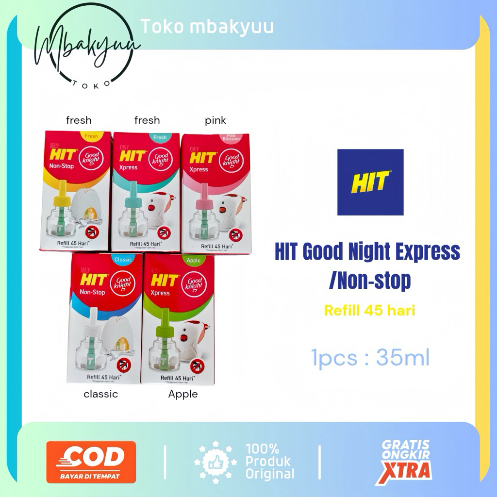 Jual HIT Elektrik Good Knight Nonstop / Xpress Refill 35ml ( awet sampe ...