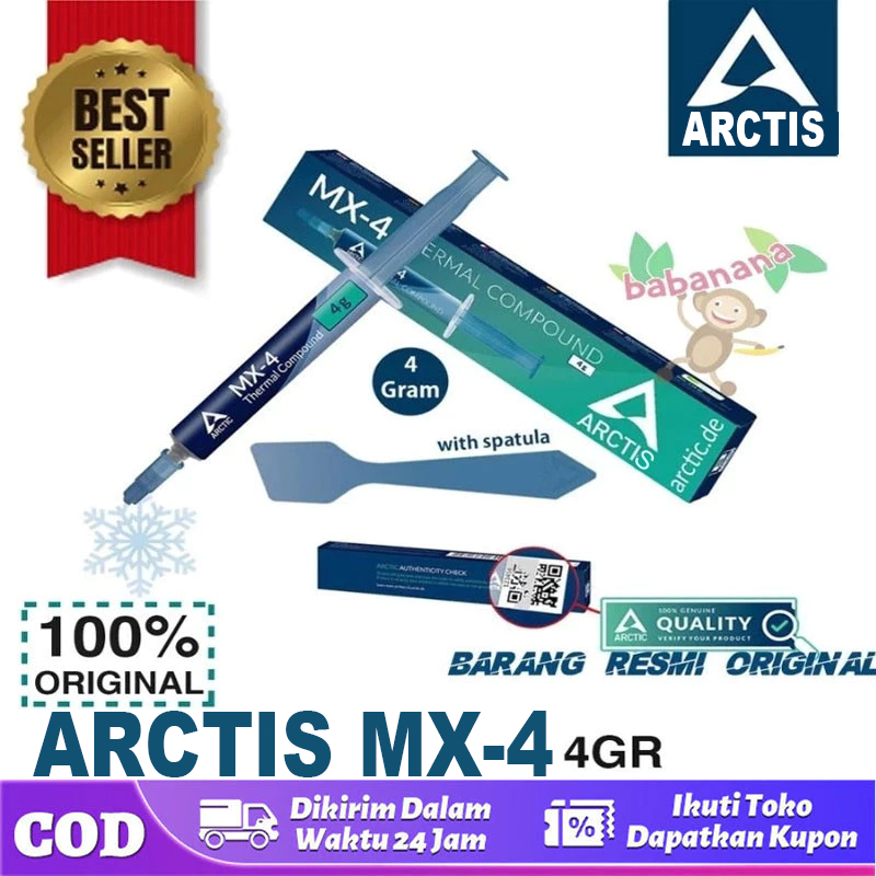 Jual COD Arctic MX4 MX-4 Thermal Paste Pasta Processor 4g 4 Gram ...