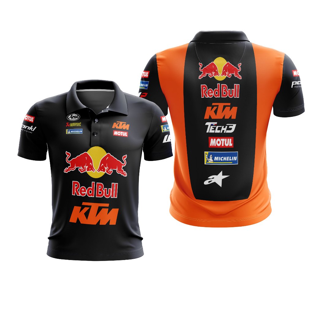 Jual Baju Kaos Tshirt Jersey Polo V-neck Pria Wanita MotoGP RedBull KTM ...