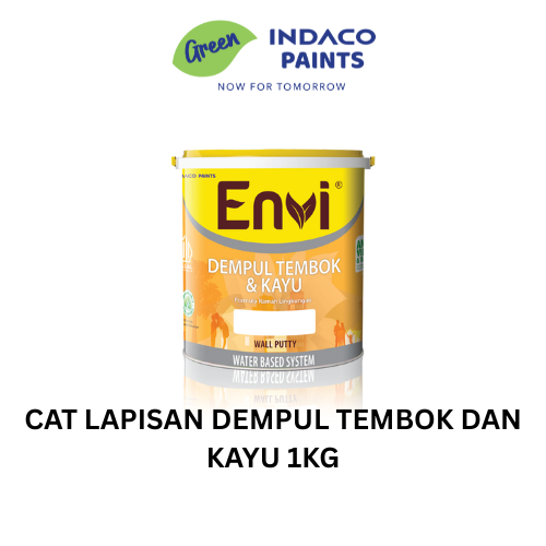 Jual INDACO ENVI CAT PELAPIS / DEMPUL UNTUK TEMBOK DAN KAYU 1KG ...