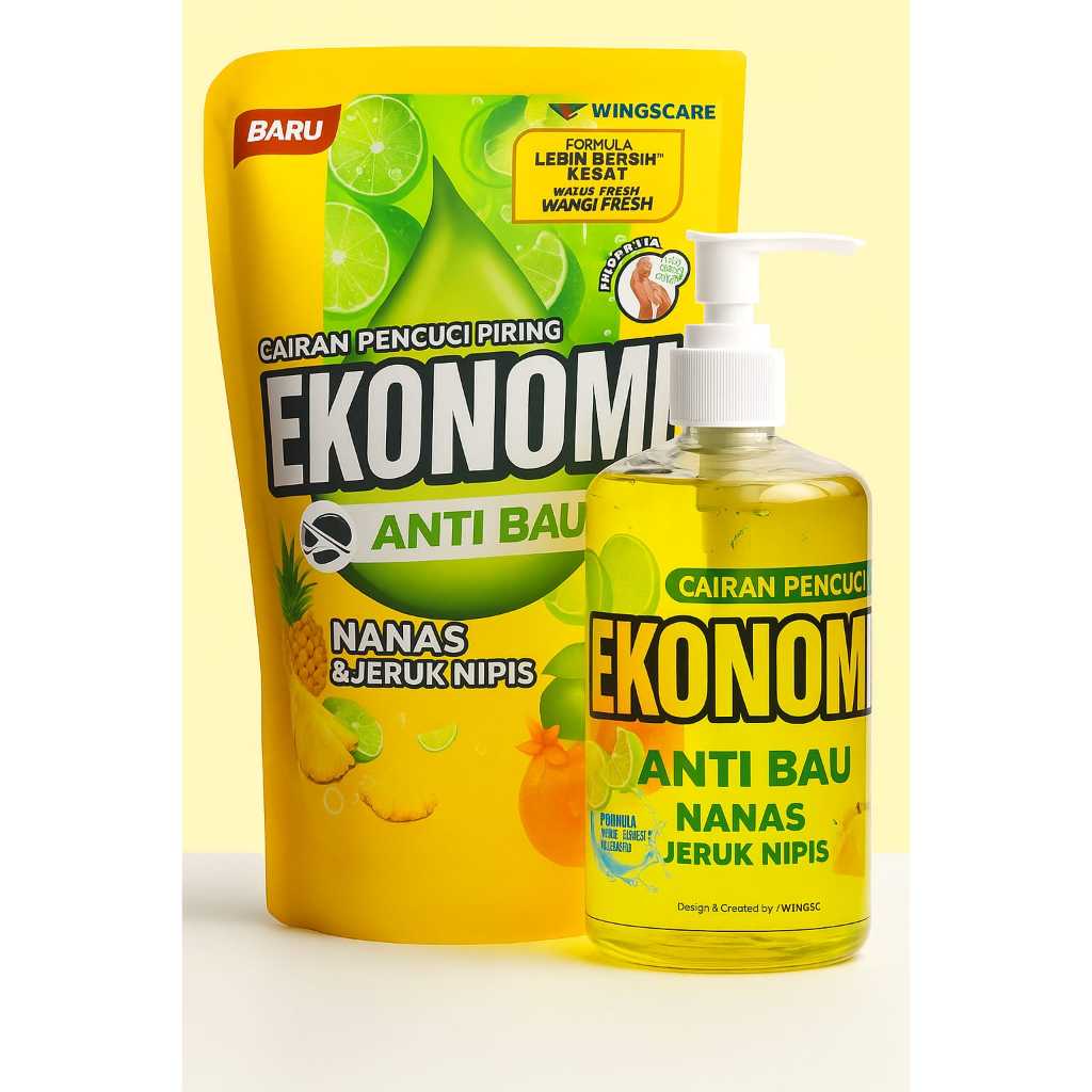 Jual Ekonomi Power Liquid Sabun Cuci Piring Nanas & Jeruk Nipis Pouch