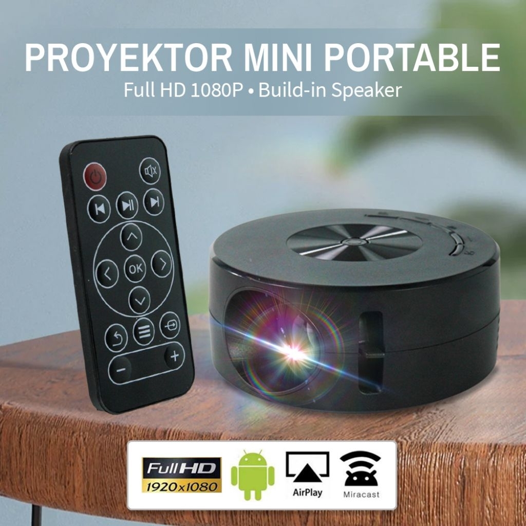 Jual iOS & Android Portable LCD Projector Mini Full HD 1080P 1500 ...