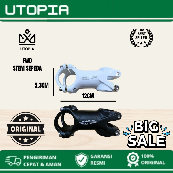 Jual ( CUCI GUDANG ) Stem Sepeda FWD Alloy Oversize OS 31.8 mm MTB ...