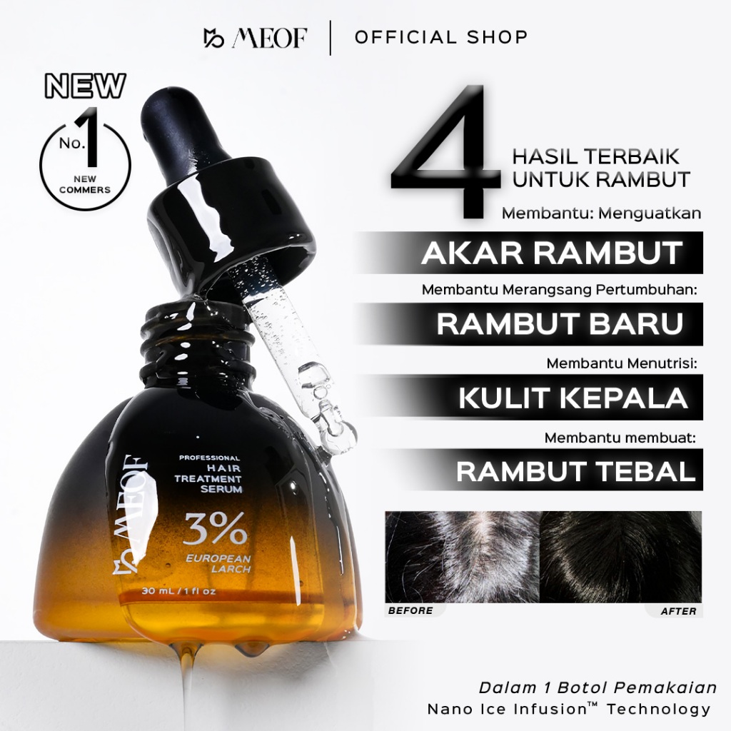 Jual MEOF - Professional Hair Serum untuk rambut rontok dan melebatkan ...