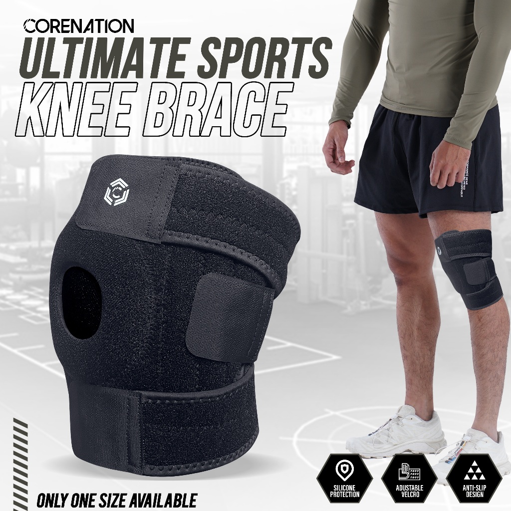 Jual CoreNation Ultimate Sports Knee Support Knee Brace With Side ...
