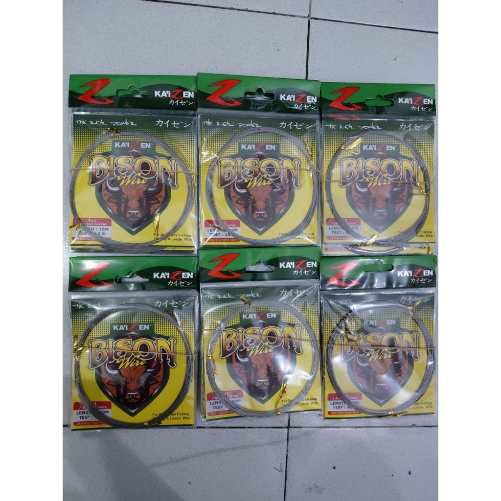 Jual Kawat Leader Pancing Barakuda/Tengiri Leader Wire Merk Bison ...