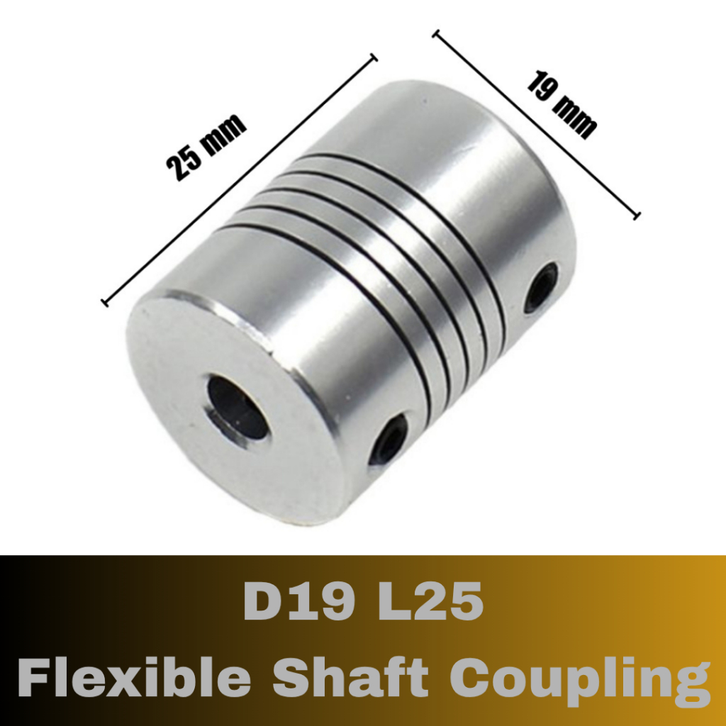 Jual D19L25 5X8 Flexible Shaft Coupling CNC Stepper 3D Print D19 L25 5 ...