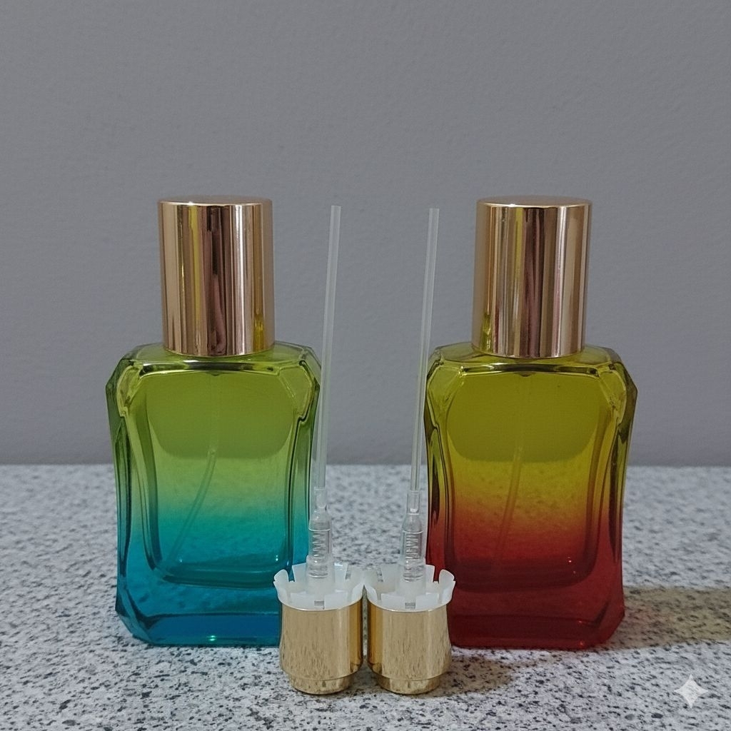 Jual klx botol parfum kosong INOKU 50ml semi press warna gradasi ...