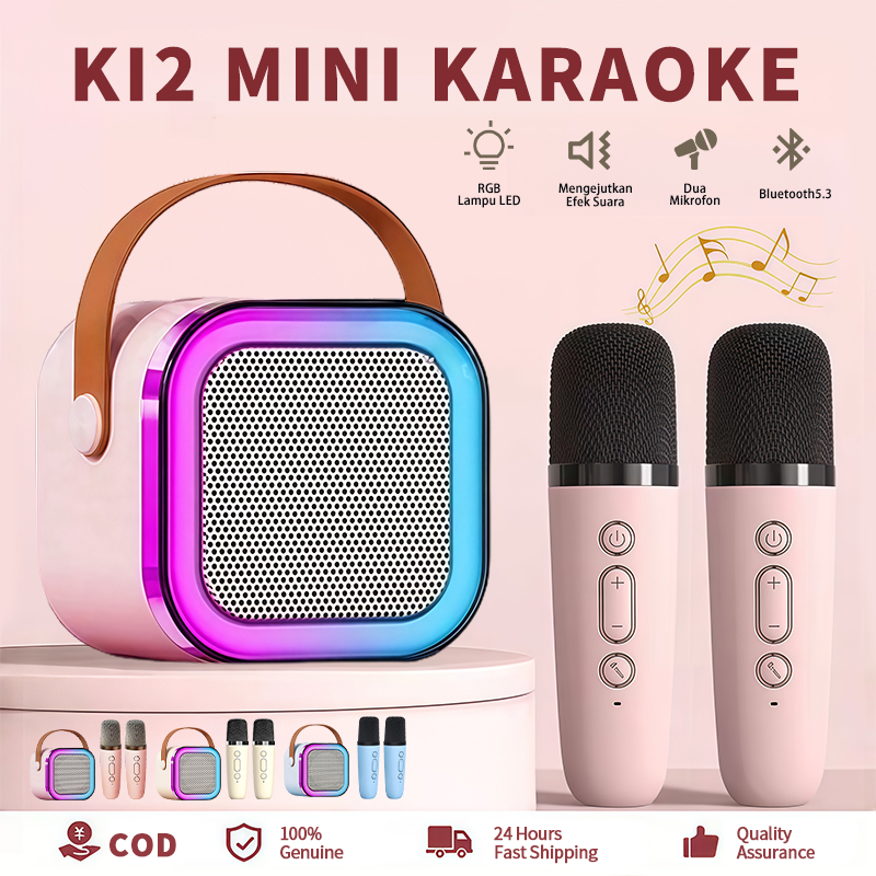 Jual K12 Karaoke Speaker Bluetooth Wireless With Mic Portable 3D Stereo ...