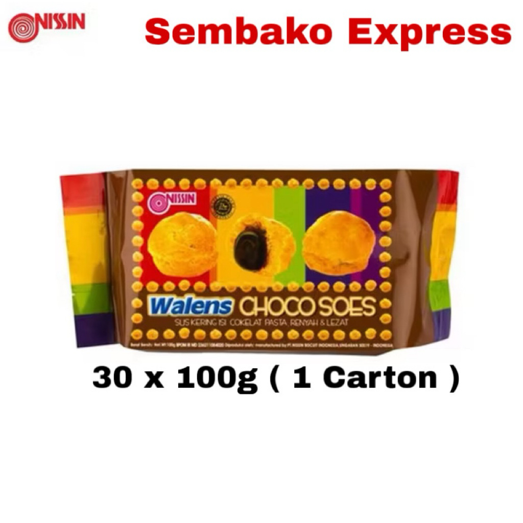 Jual Nissin Walens Choco Soes 100g x 30 (1 Carton) | Sus Kering Isi ...