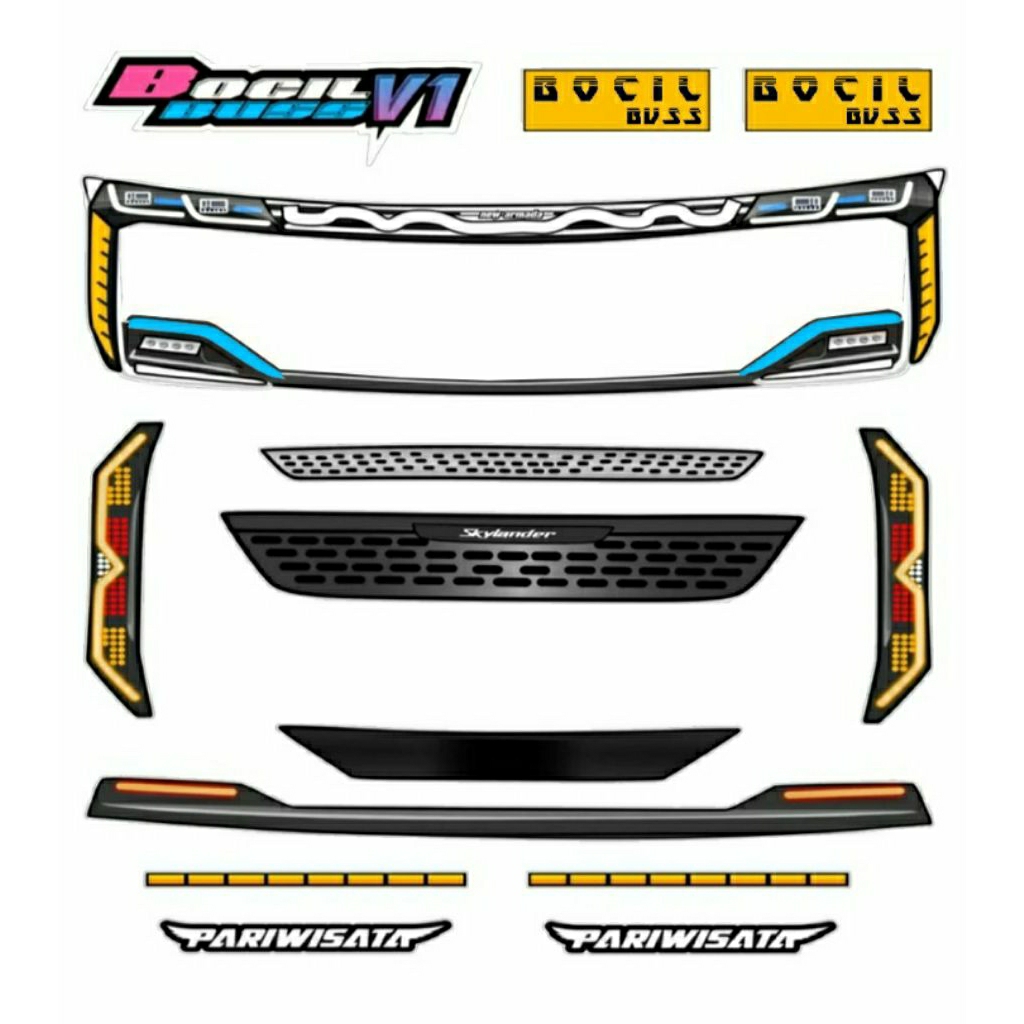 Jual Stiker Haedlamp JB3, JB5, Skylender Bus RKC | Shopee Indonesia