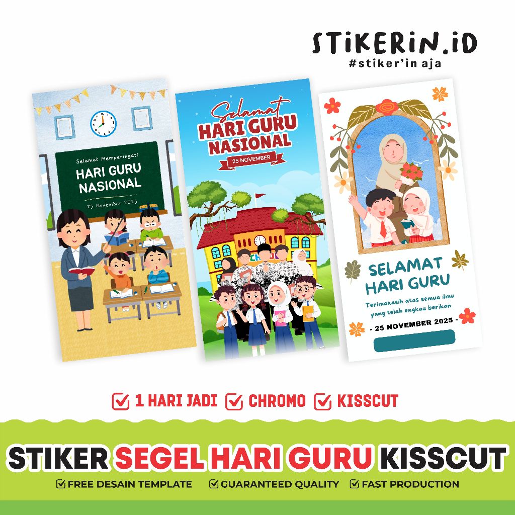 Jual STIKER HARI GURU STIKER SEGEL GIFT BOX HAPPY TEACER DAY SEAL ...
