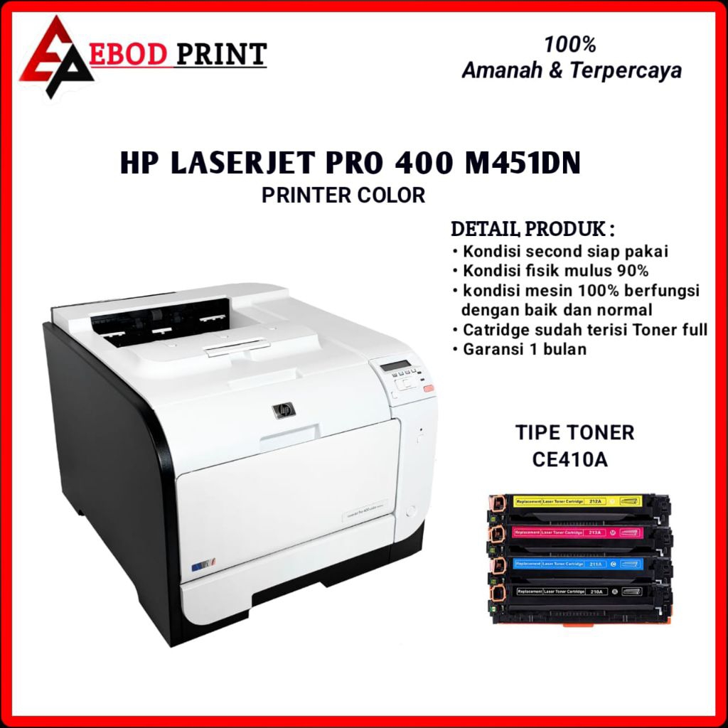 Jual Printer color hp laserjet pro 400 M451dn M451nw print stiker print ...