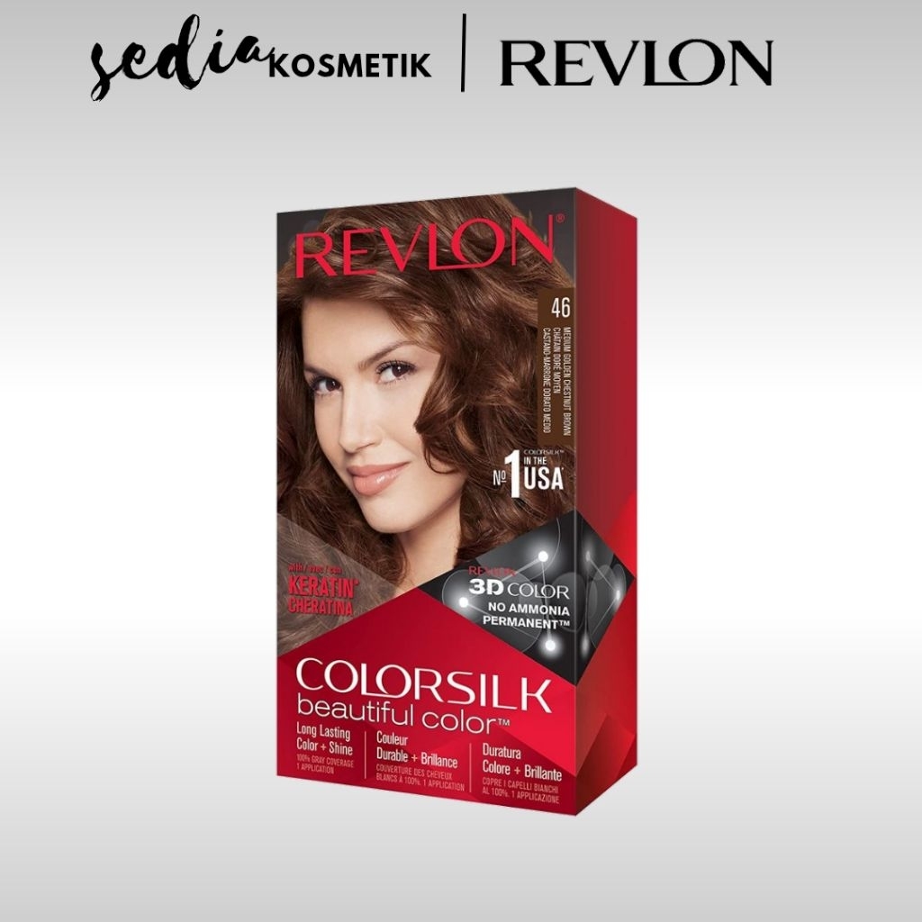 Jual Revlon Colorsilk Haircolor / Cat rambut 046 Med golden chesnut ...