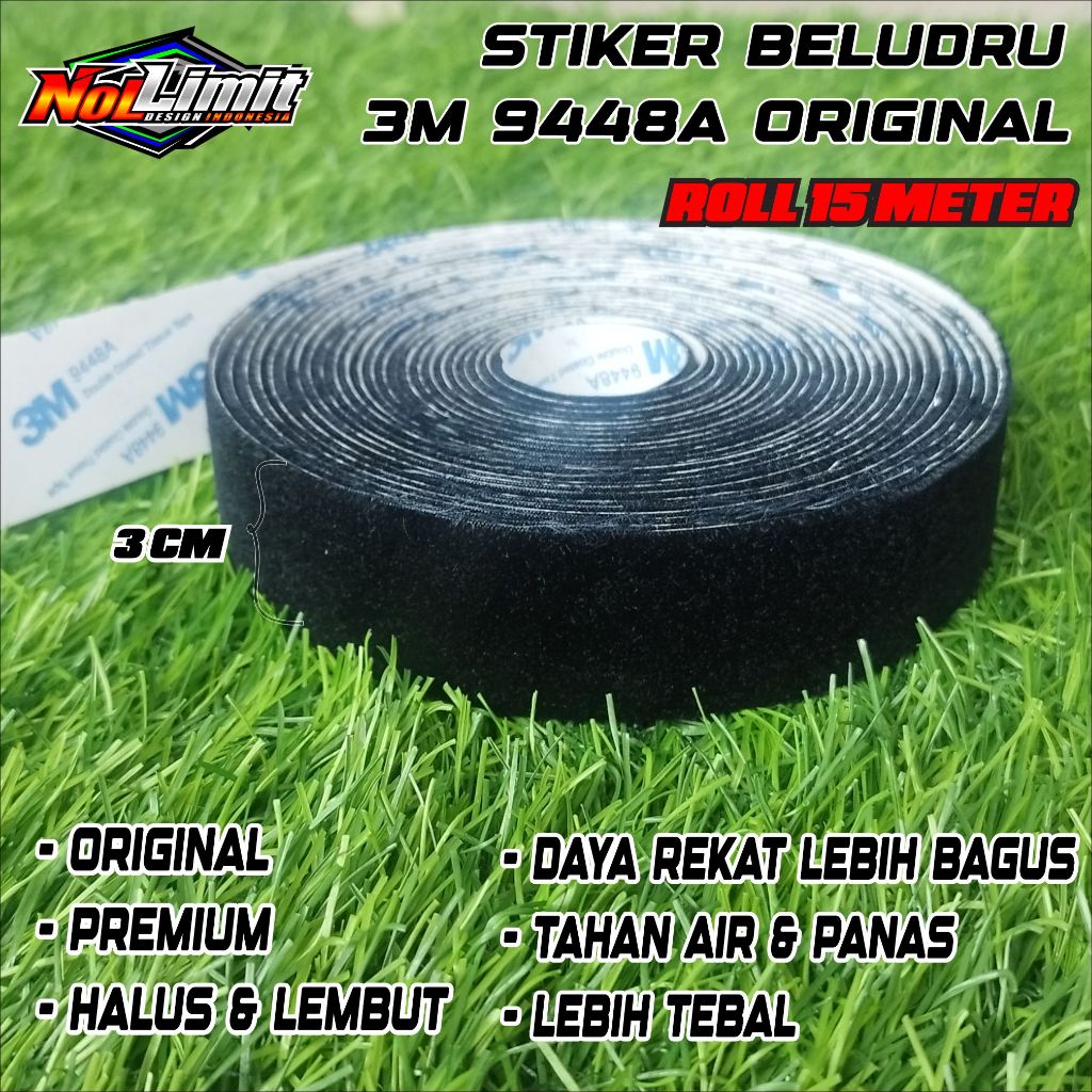 Jual Sticker Bludru / Beludru 3M 9448A ORIGINAL untuk Pelapis Rakel ...