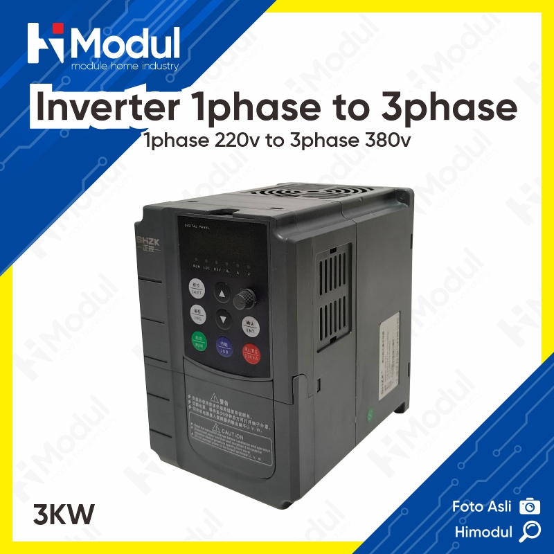 Jual Motor Inverter 3KW AC 220V 1P - 380V 3P Single Phase Three Phase ...