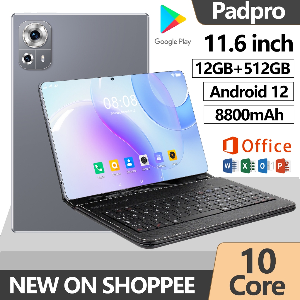 Jual Pad Pro 11,6 inci Tablet Android 12 dengan RAM 12GB + Penyimpanan ...