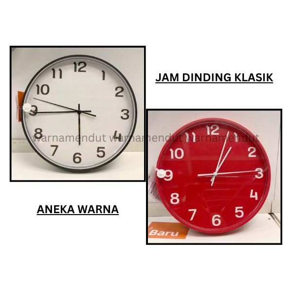 Jual Jam dinding Klasik Dan Sederhana Dengan Angka Besar Aneka Warna ...