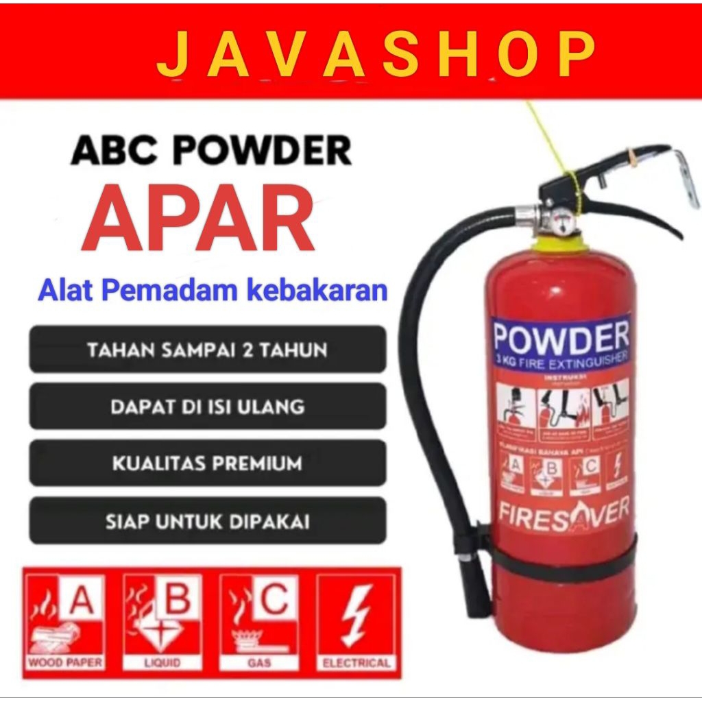 Jual Alat Pemadam Kebakaran APAR ABC Powder 1kg 3kg 6kg botol Bola AFO ...