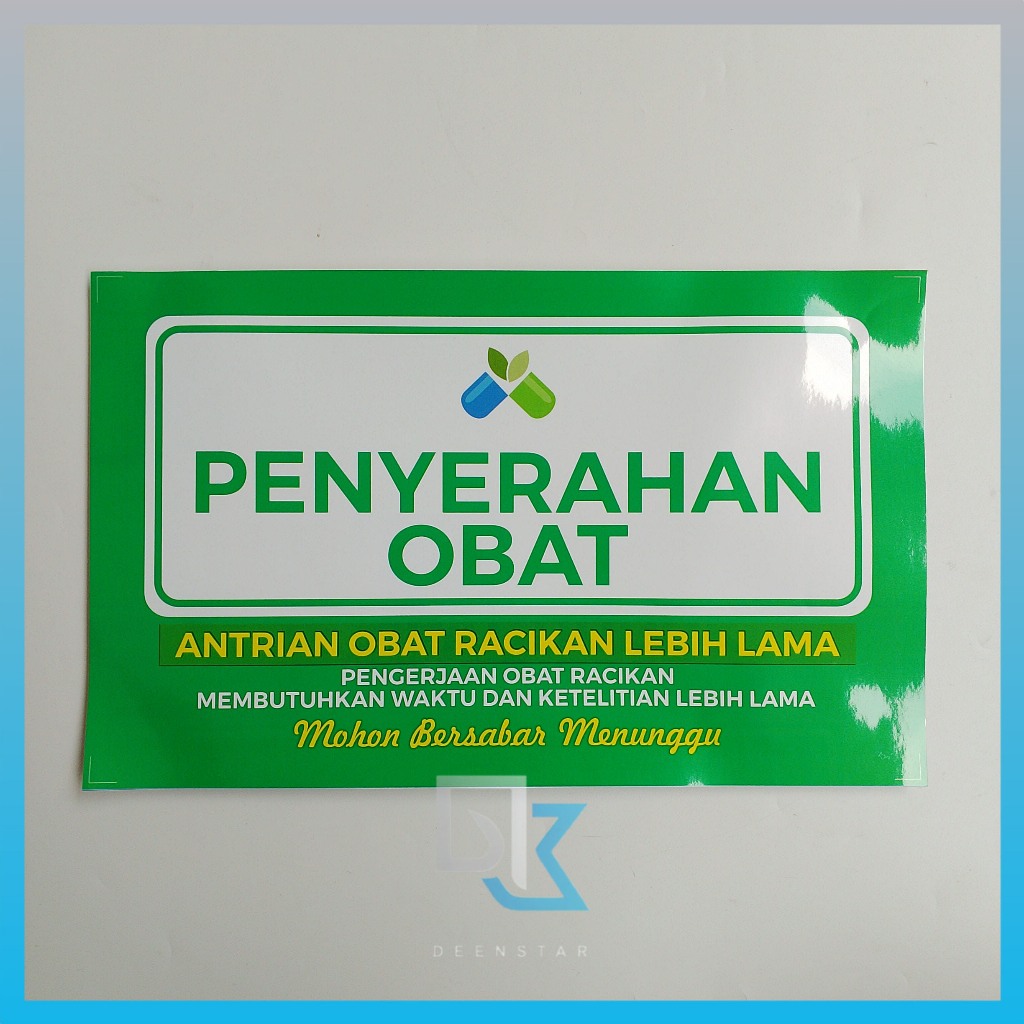 Jual Stiker Penyerahan Obat, Pharmacy, Apotik, Stiker Vinyl | Shopee ...