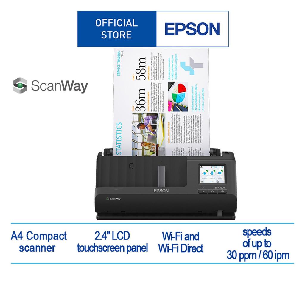 Scanner Epson ES-C380W WorkForce Wi-Fi Portable Sheet-fed Document