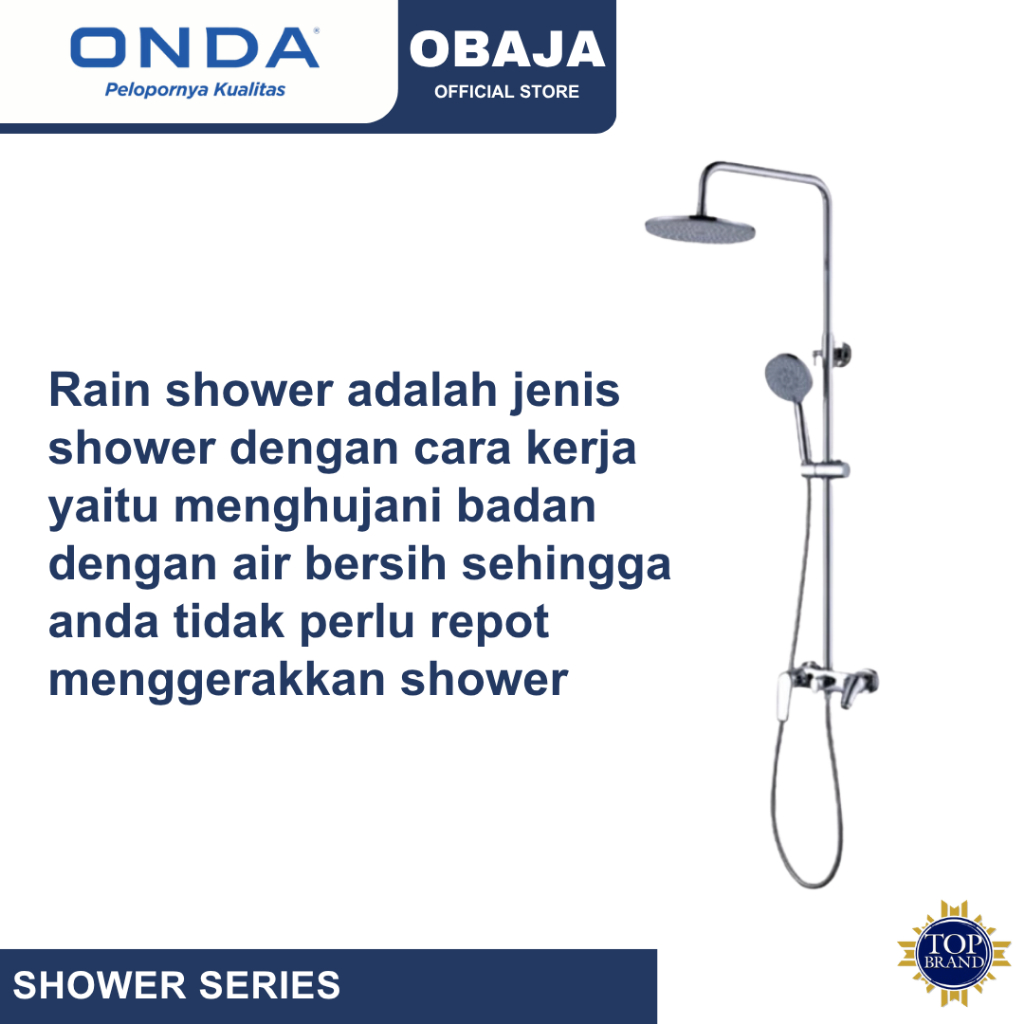 Jual Onda Rain Shower Full Set R Fres Onda / Satu Set Tiang Shower R ...