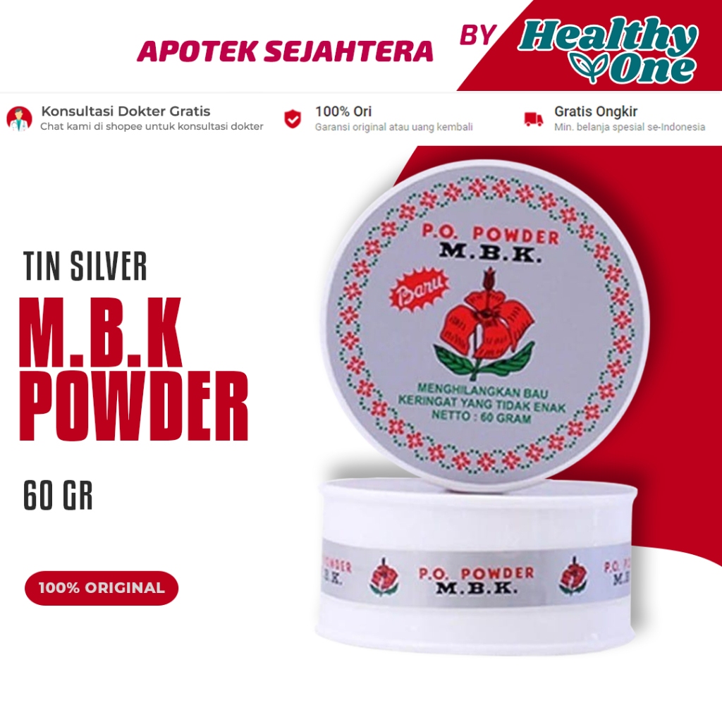 Jual MBK Tin Silver 60 gr / Bedak Bb/ Mengurangi Bau Badan Dan Keringat ...