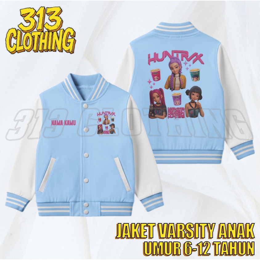 Jual Jaket Varsity Anak Huntrix Ramen Kpop Demon Hunters Gratis Nama ...