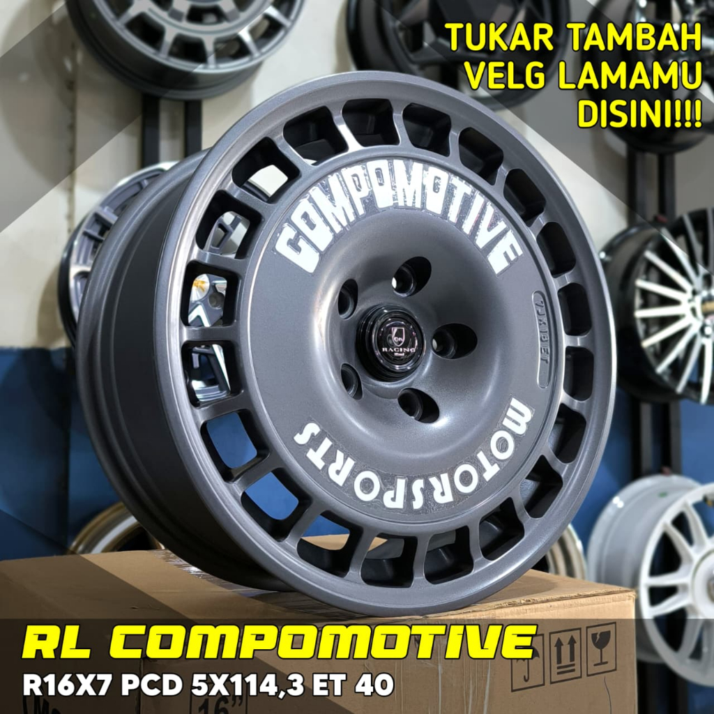 Jual VELG R16 RALLY COMPOMOTIVE 5X114,3 MOBIL RUSH TERIOS XTRAIL RING ...