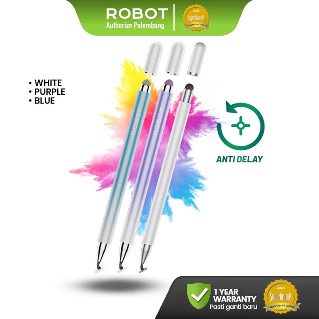 Jual ROBOT Stylus Pen RSP01 Universal 2 in 1 Capacitive No Delay for ...