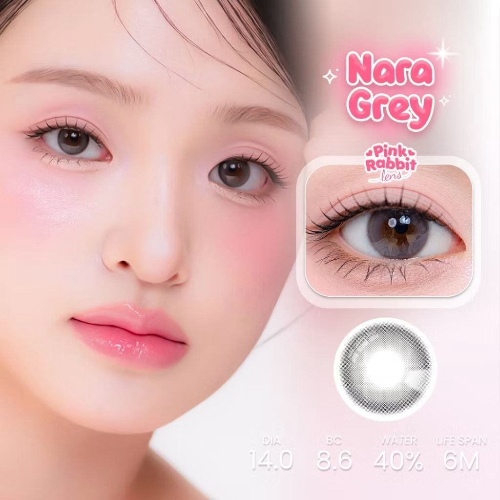 Jual PINKRABBIT SOFTLENS NARA GREY – Normal & Minus 0,50 S/D 6,00 (1 ...