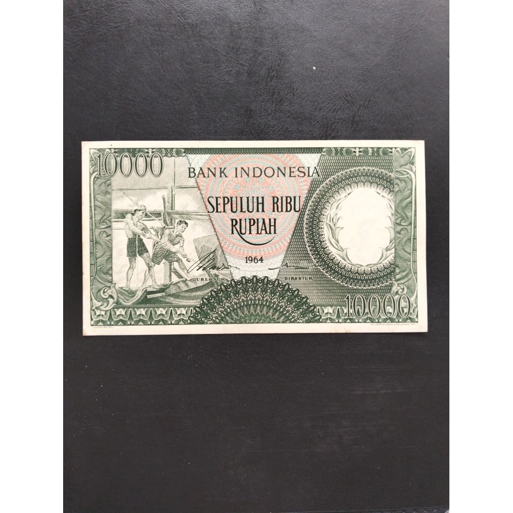 Jual uang Kuno 10.000 pekerja hijau tahun 1964 rp10.000 rupiah | Shopee ...