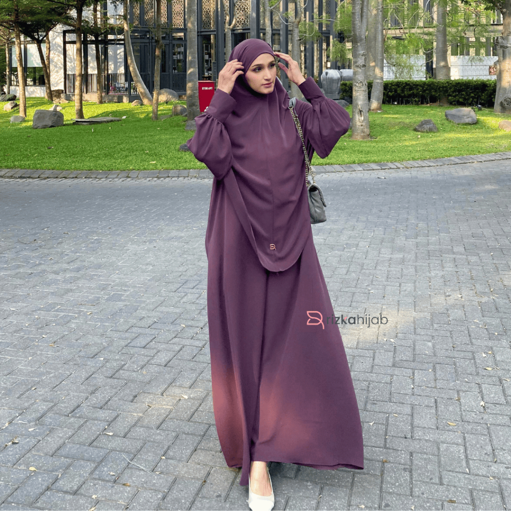 Rizka Hijab - Jena Abaya Set Khimar Anti UV