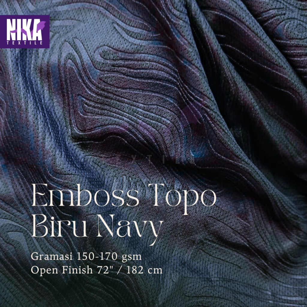 Jual Kain Bahan Jersey Drifit Dryfit Emboss Brazil Corak Topo Navy ...