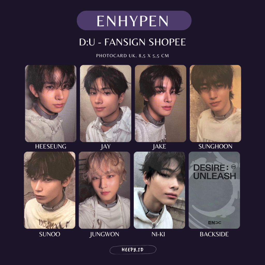 Jual [EN] UNOFFICIAL PHOTOCARD ENHYPEN DESIRE : UNLEASH | Shopee