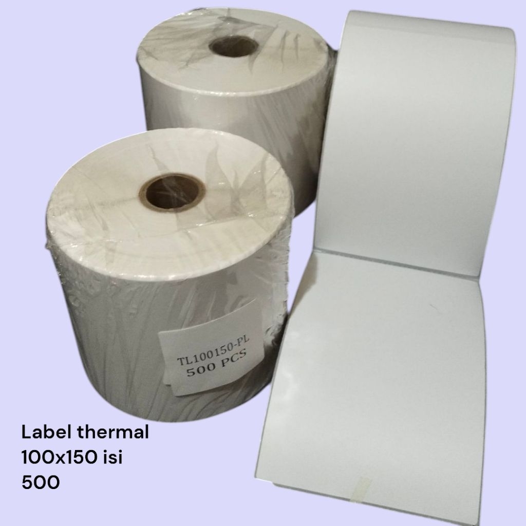 Jual kertas thermal label 100x150 isi 500 | Shopee Indonesia