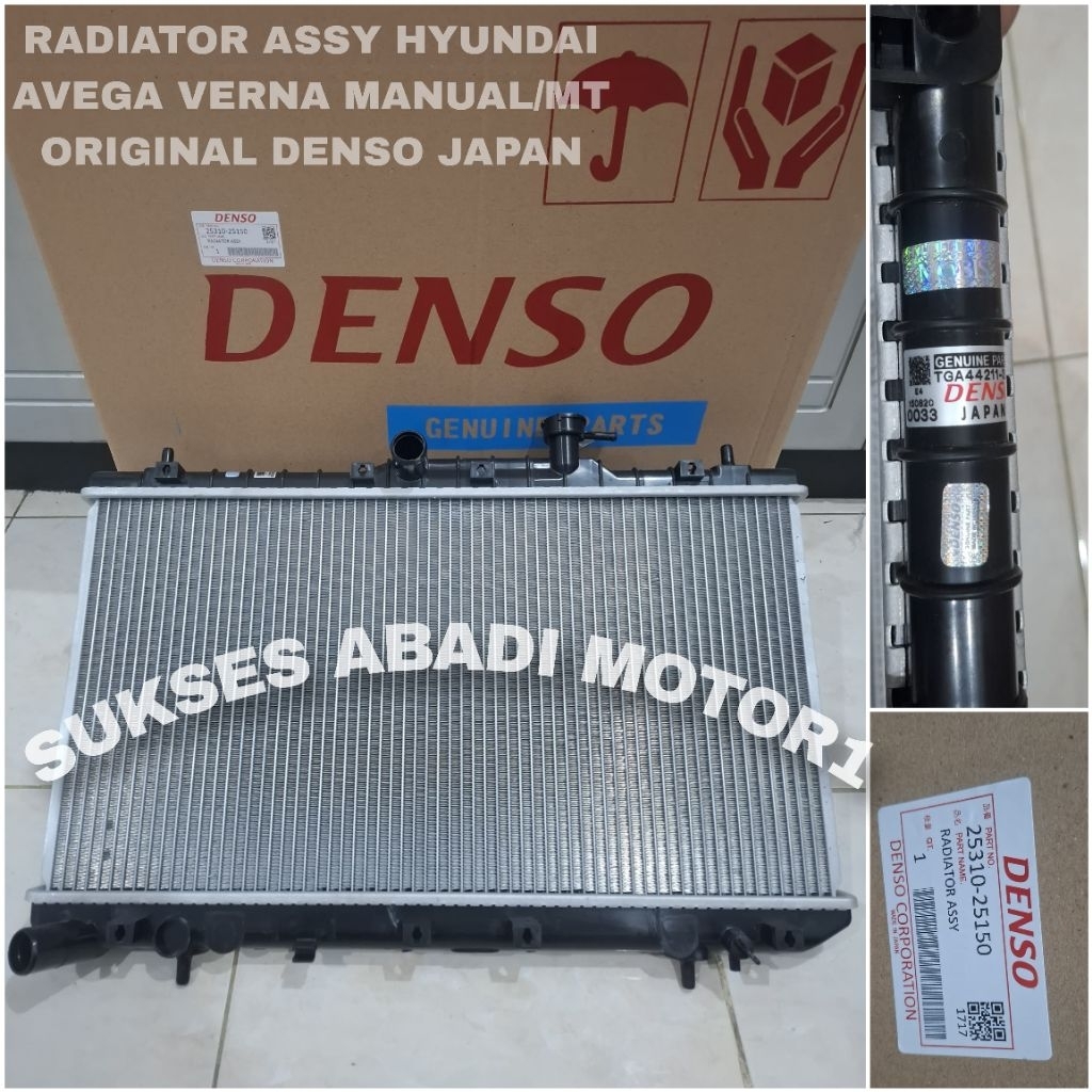Jual RADIATOR ASSY HYUNDAI VERNA/AVEGA MANUAL ORIGINAL DENSO JAPAN ...