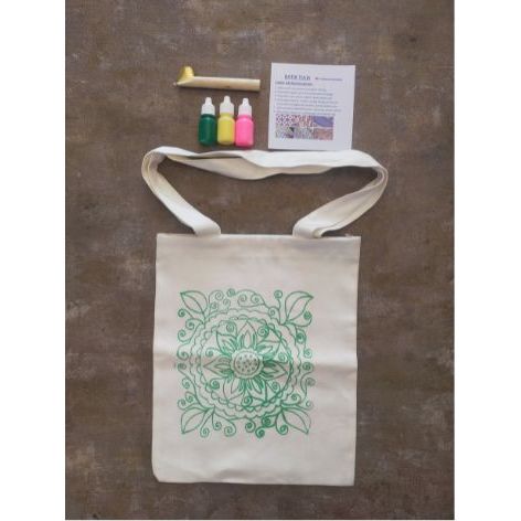paket mewarnai tas kanvas totebag motif batik kerajinan tangan