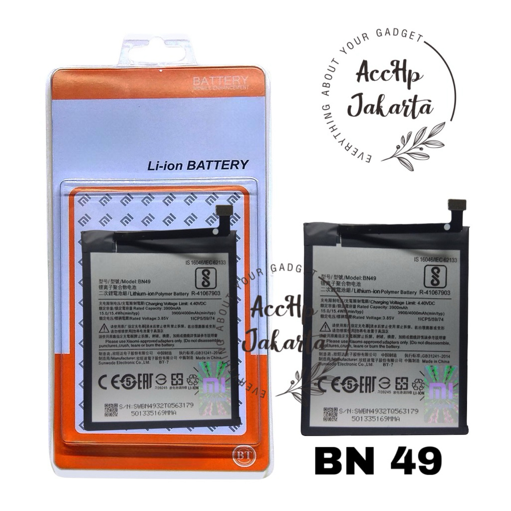 Baterai Batre Battery Redmi 7A BN 49 Original Battery Batrai Redmi A BN49