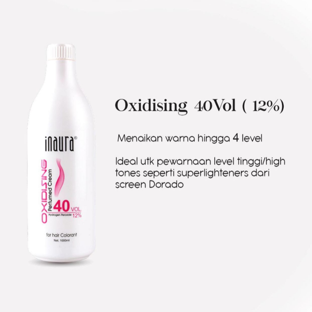 Jual INAURA Oxydant / Cream Developer 40Vol 12% 1 Liter | Shopee Indonesia