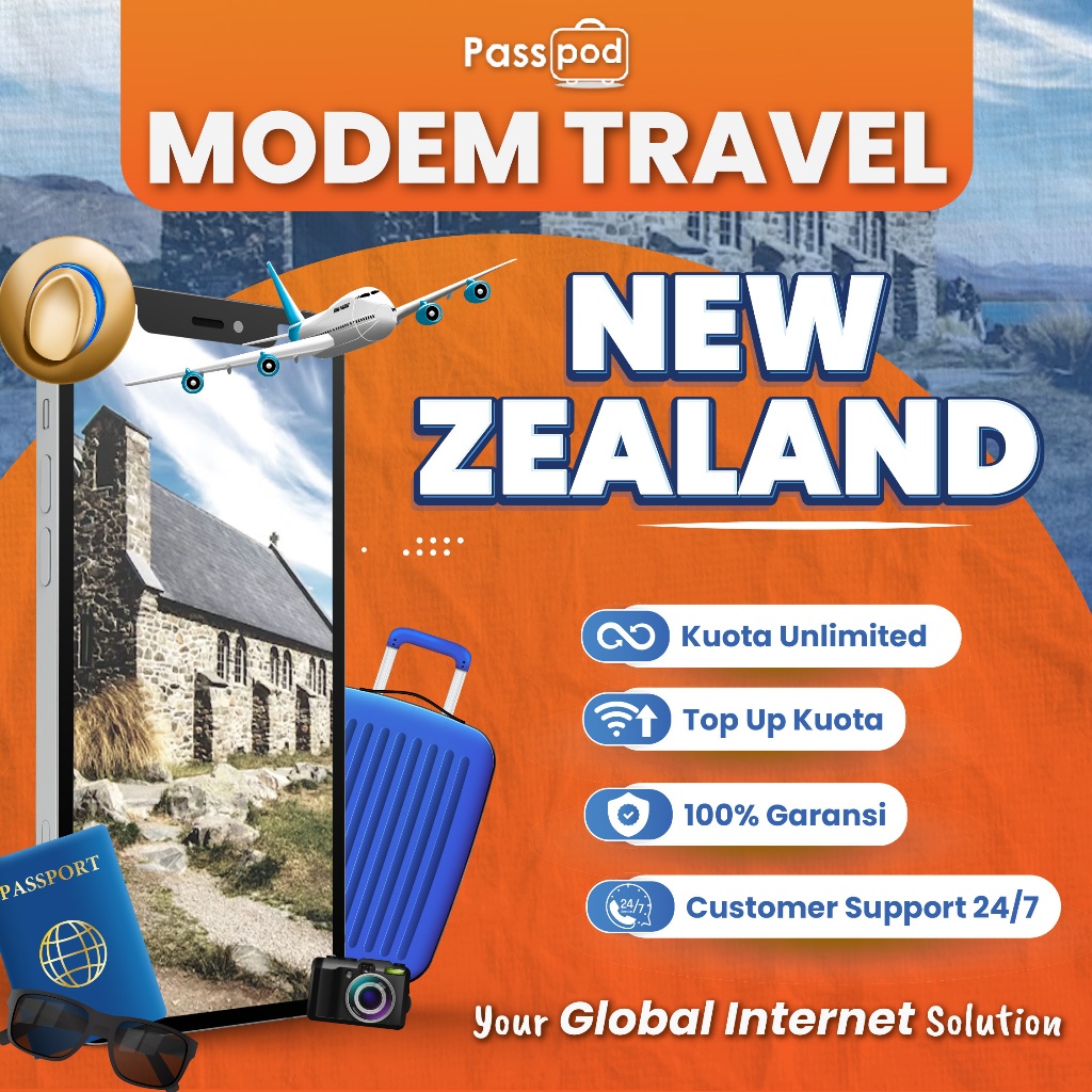 Jual PASSPOD Modem Travel New Zealand UNLIMITED Unlimited | Shopee ...