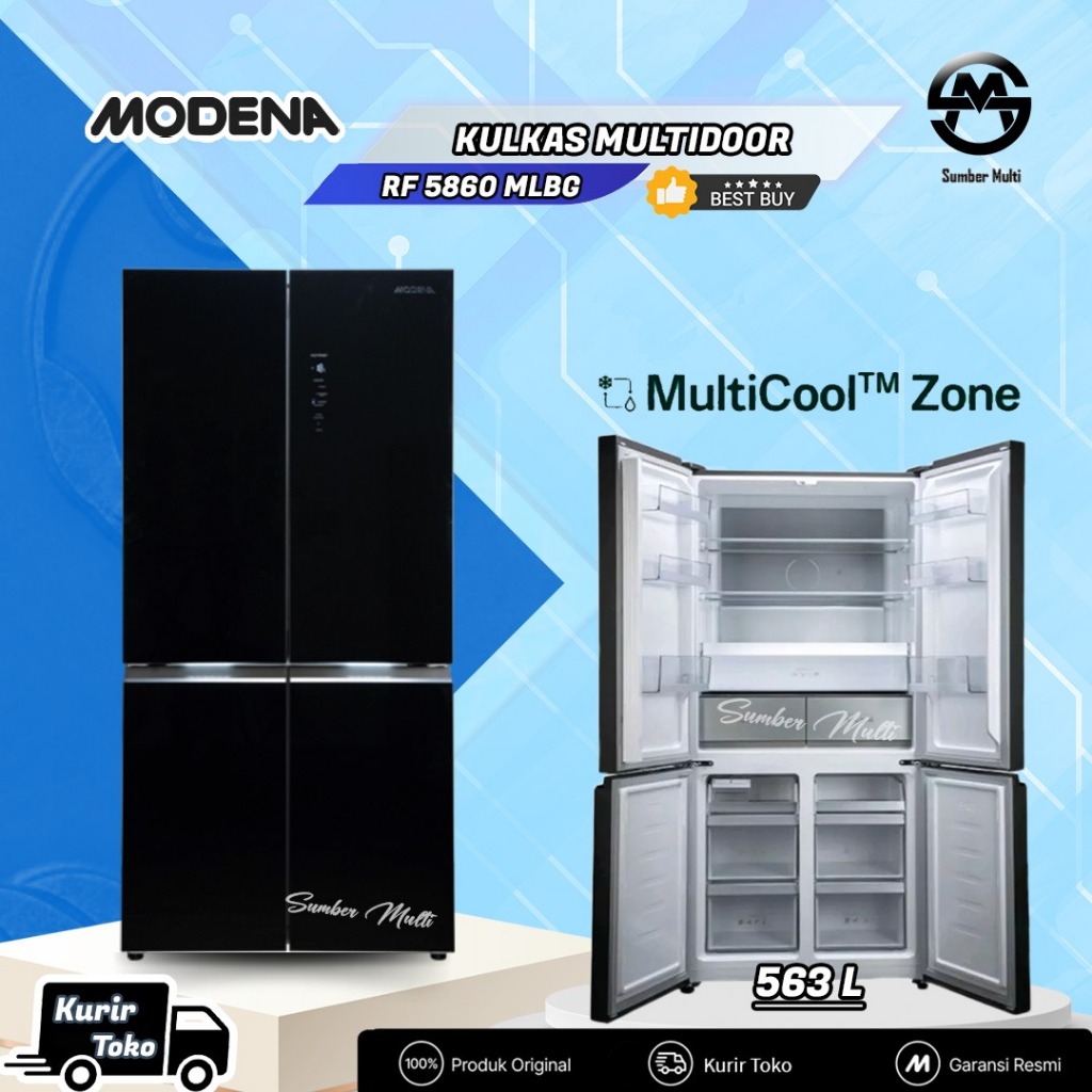 Jual MODENA Kulkas Multi Door 586L RF 5860 MLBG / RF5860MLBG Black ...