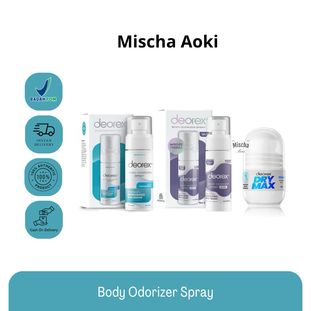 Jual BPOM Deorex Body Odorizer Spray Non-Fragrance 60 ml | Drymax ...