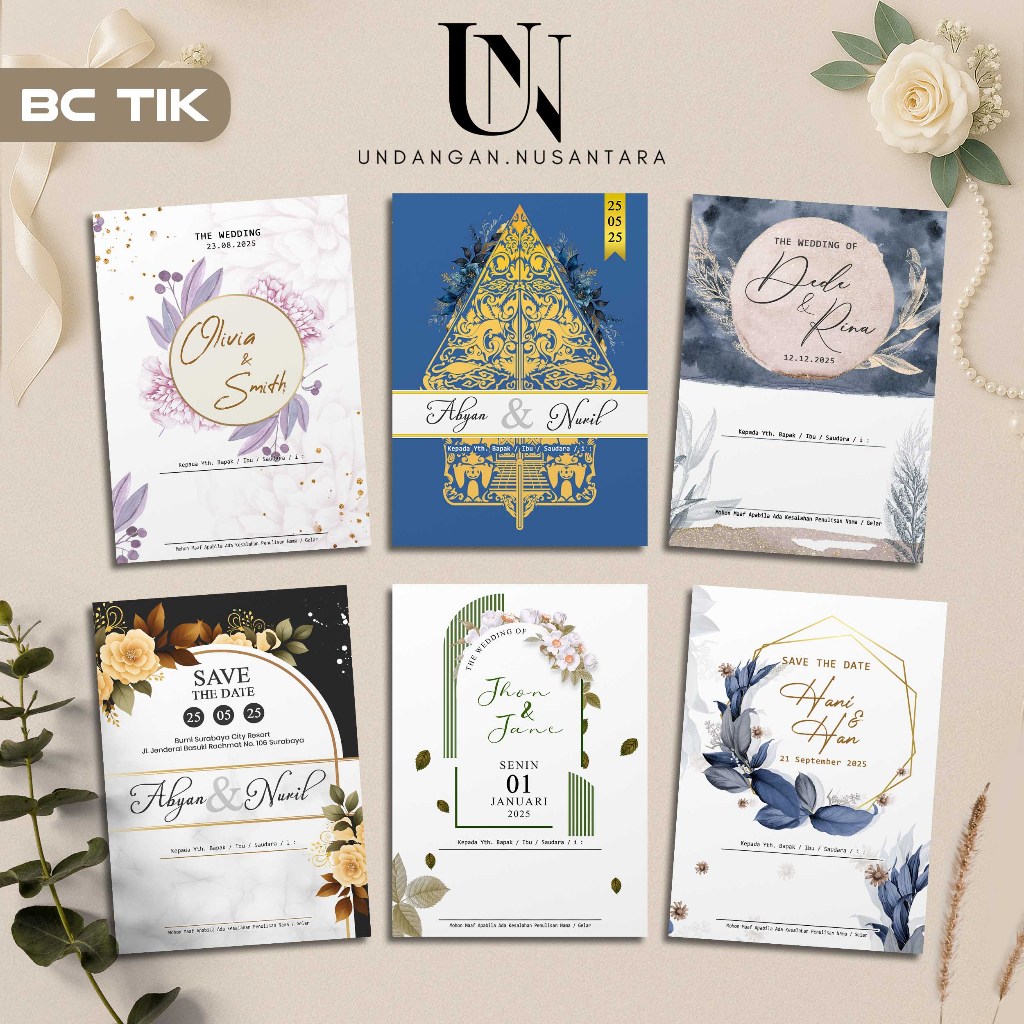 Undangan Nusantara Undangan Pernikahan Briefcard BC 150gsm