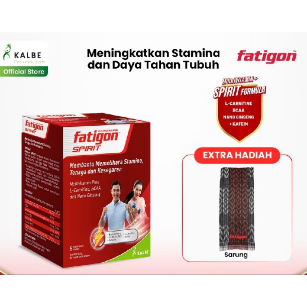 Jual FATIGON SPIRIT MULTIVITAMIN PENAMBAH STAMINA 1 BOX isi 10 strip ...
