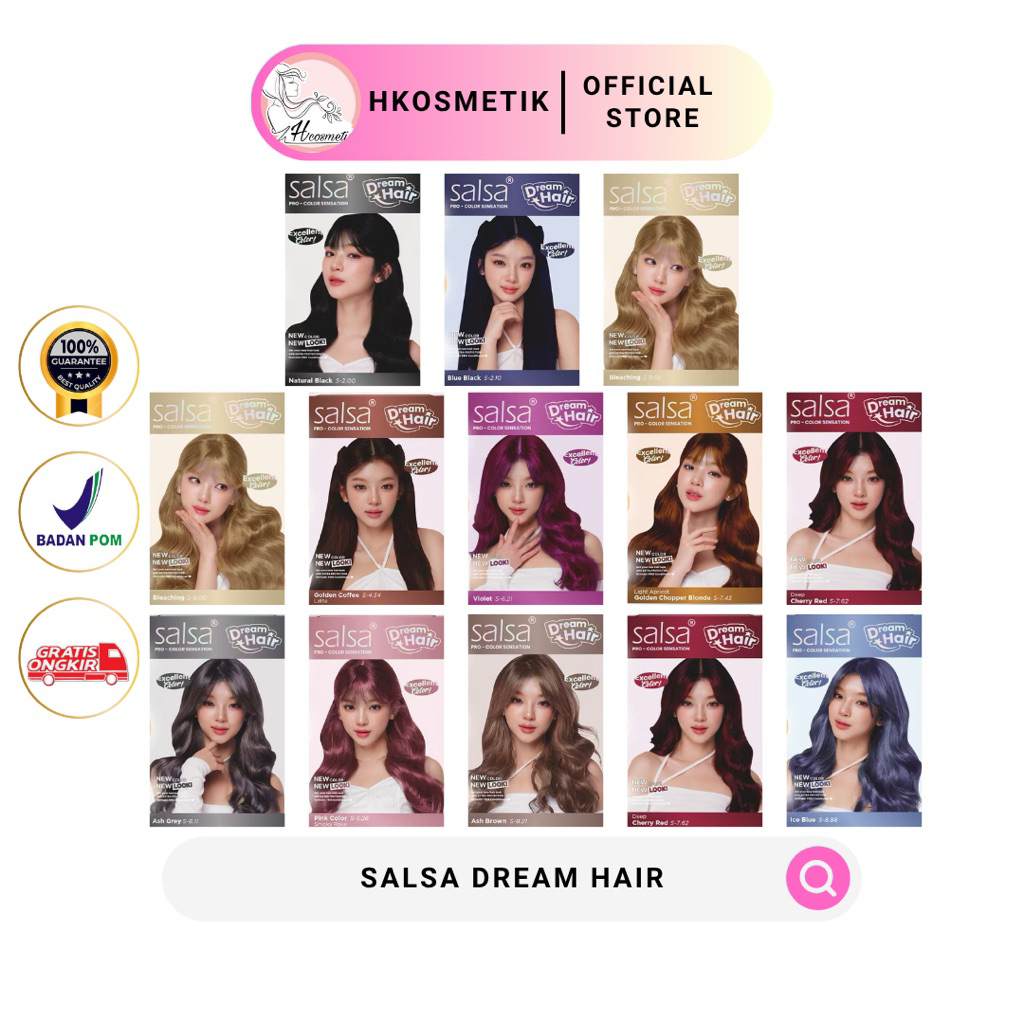 Jual SALSA Dream Hair Color - Cat Rambut Permanen Praktis Intens Tahan ...