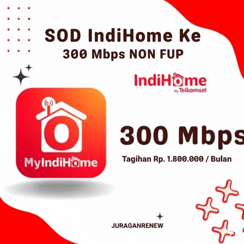 Jual SOD PAKET INDIHOME 30 HARI KE 300 MBPS | Shopee Indonesia